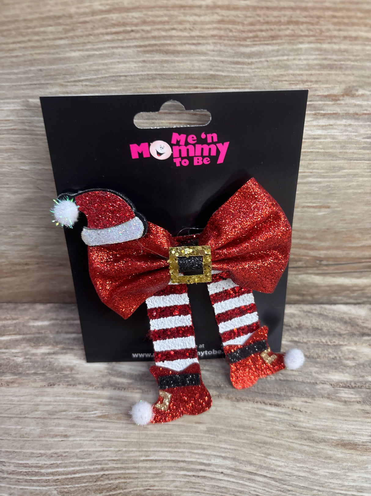 NEW Large Glitter Christmas Elf Hair Bow