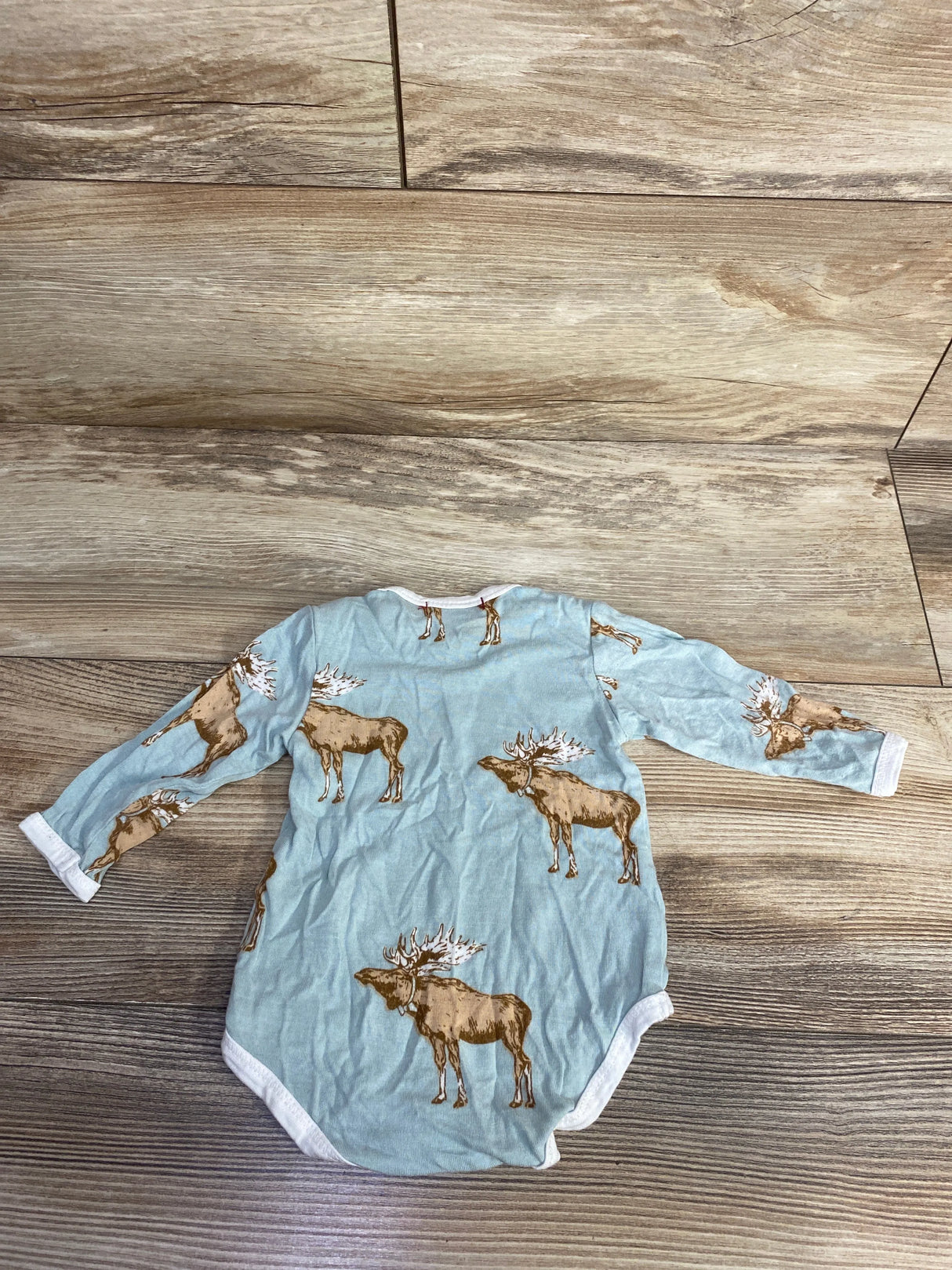Milkbarn Moose Bamboo Long Sleeve Bodysuit sz 3-6m