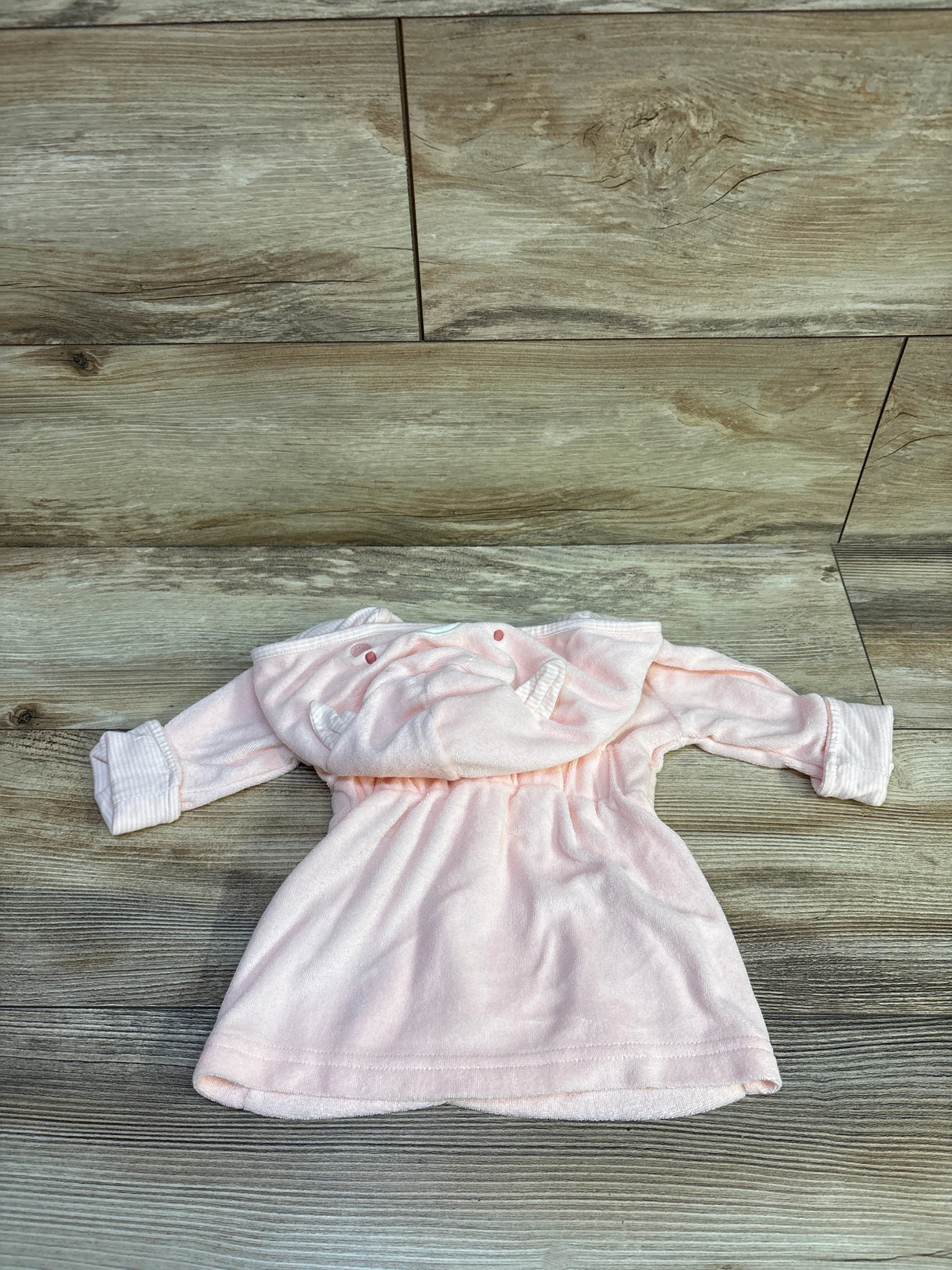 Carter's Hooded Terry Cloth Bath Robe Pink sz 0-9m
