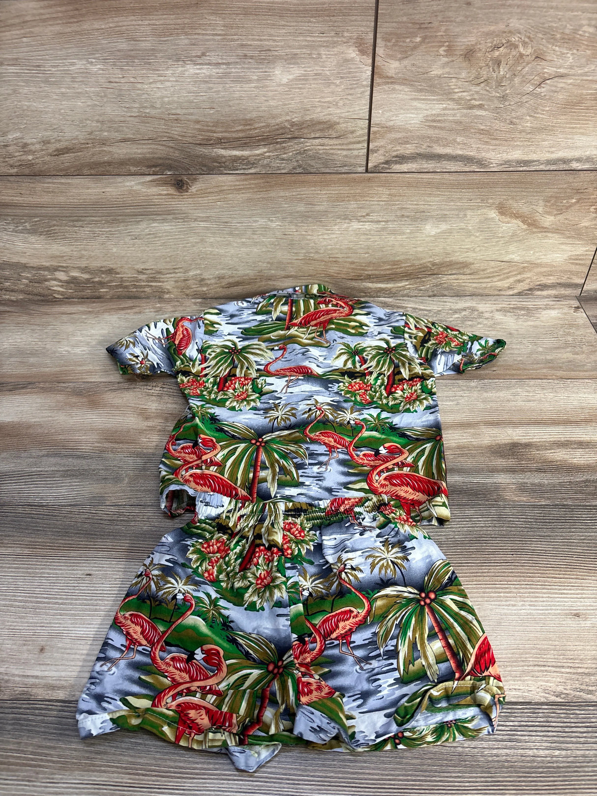 Hawaiian Fashion Boy Cabana Set Flamingo sz 2T