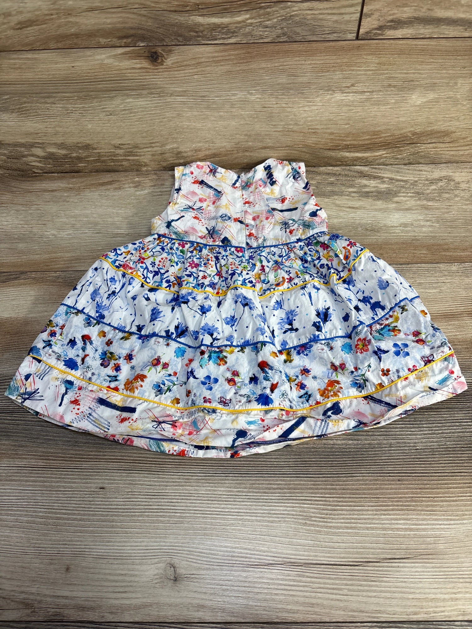 Fleurisse Tiered Paint Splatter Dress White sz 2T - Me n Mommy To Be