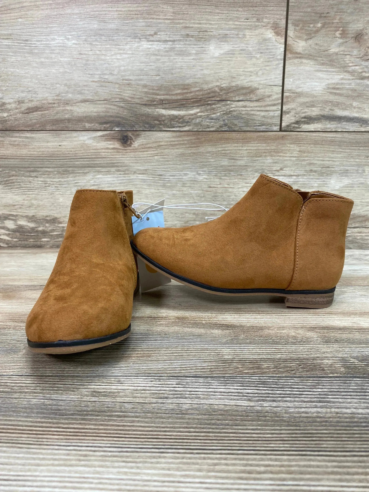 NEW Cat & Jack Girls' Opal Zipper Booties Cognac Sz 1Y - Me n Mommy To Be