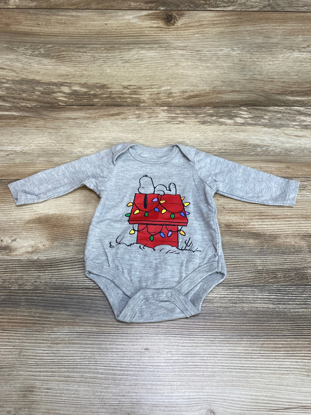 Okie Dokie Peanuts Snoopy Bodysuit Grey sz Newborn - Me n Mommy To Be