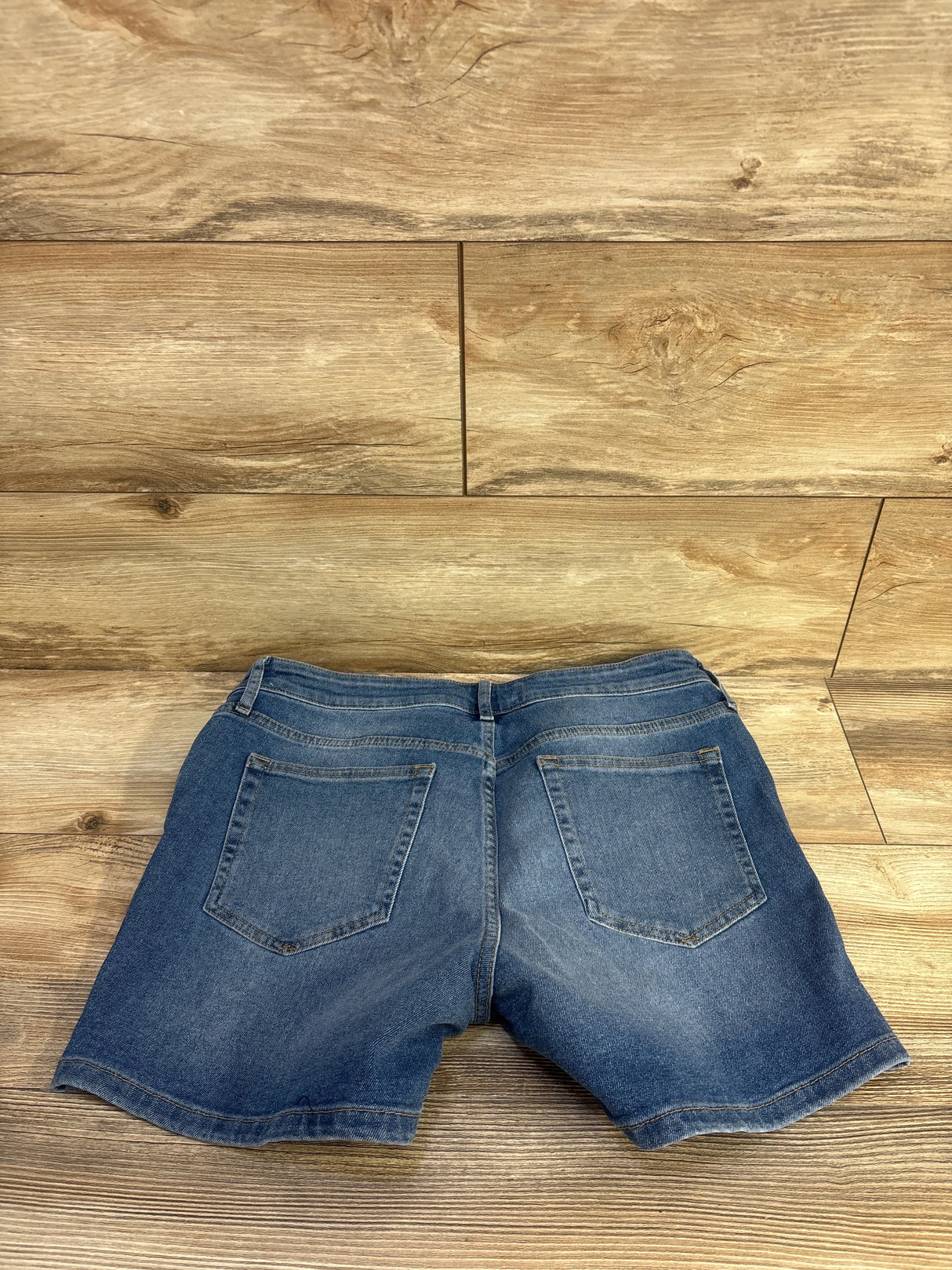 NEW Gap Maternity 4" Inset Panel Denim Shorts Medium Wash Blue sz 31/12 Large