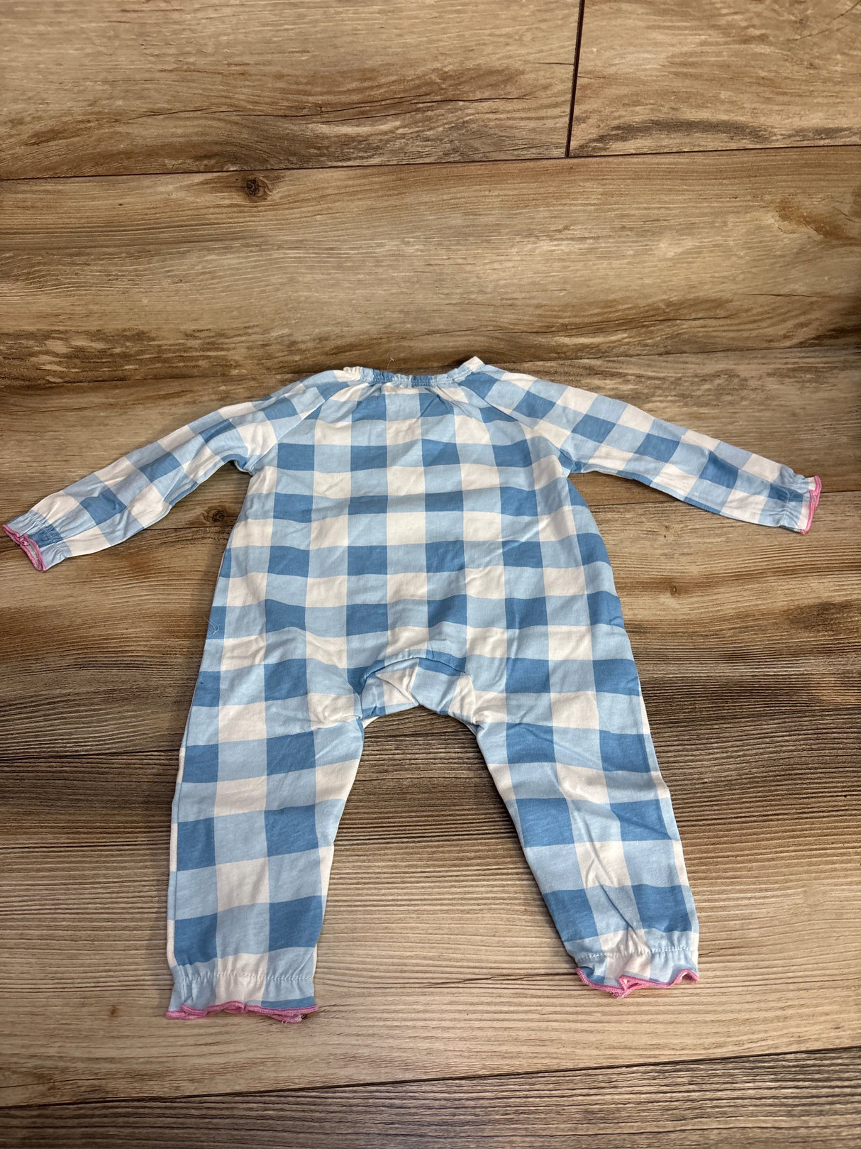 NEW Mudpie Plaid Coverall Blue sz 3-6m