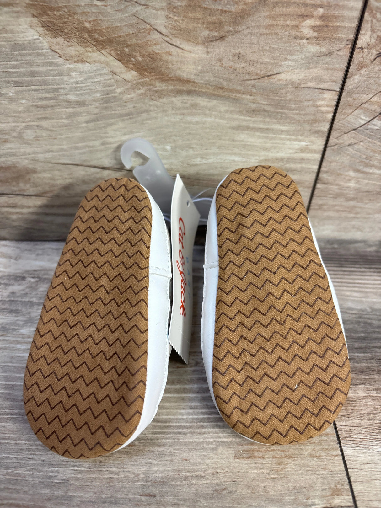 NEW Cat & Jack Woven Slip-On Crib Shoes, Beige sz 4c