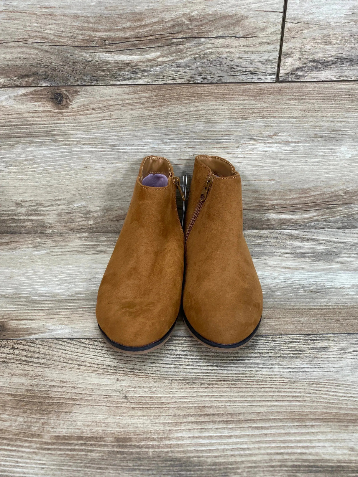 NEW Cat & Jack Girls' Opal Zipper Boots Cognac SIZE 1Y - Me n Mommy To Be