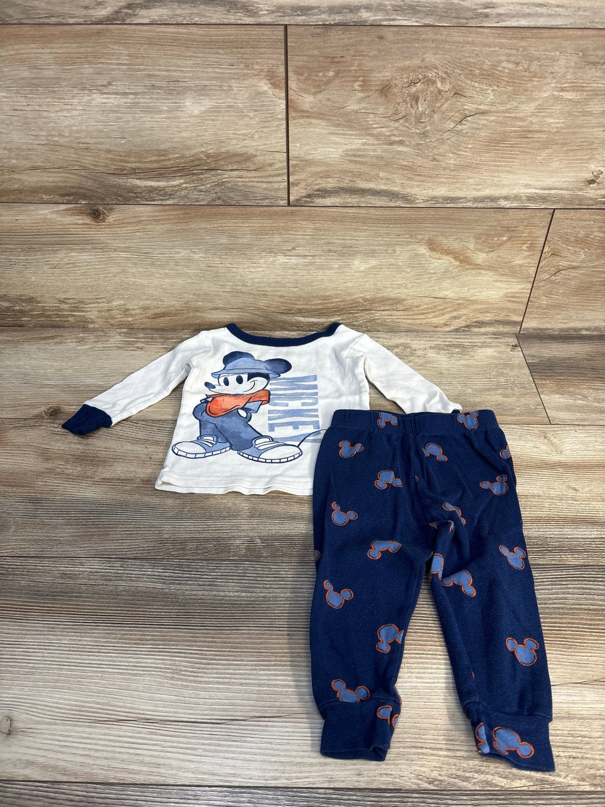 Disney Junior Mickey Mouse 2pc Pajama Set White sz 18m