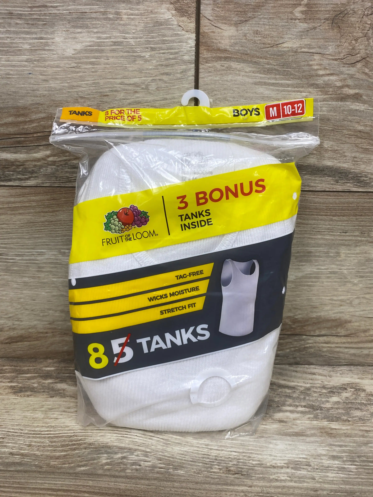 NEW Fruit of the Loom 8pk Tanks White sz Medium 10-12
