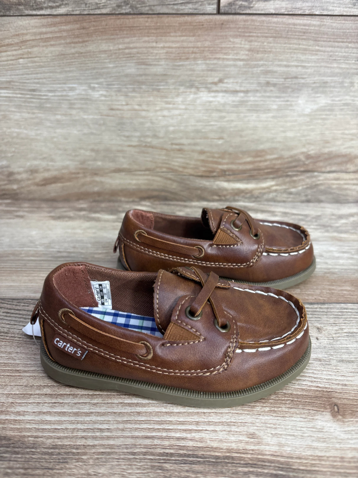 NEW Carter's Bauk Boat Shoes Brown sz 6c