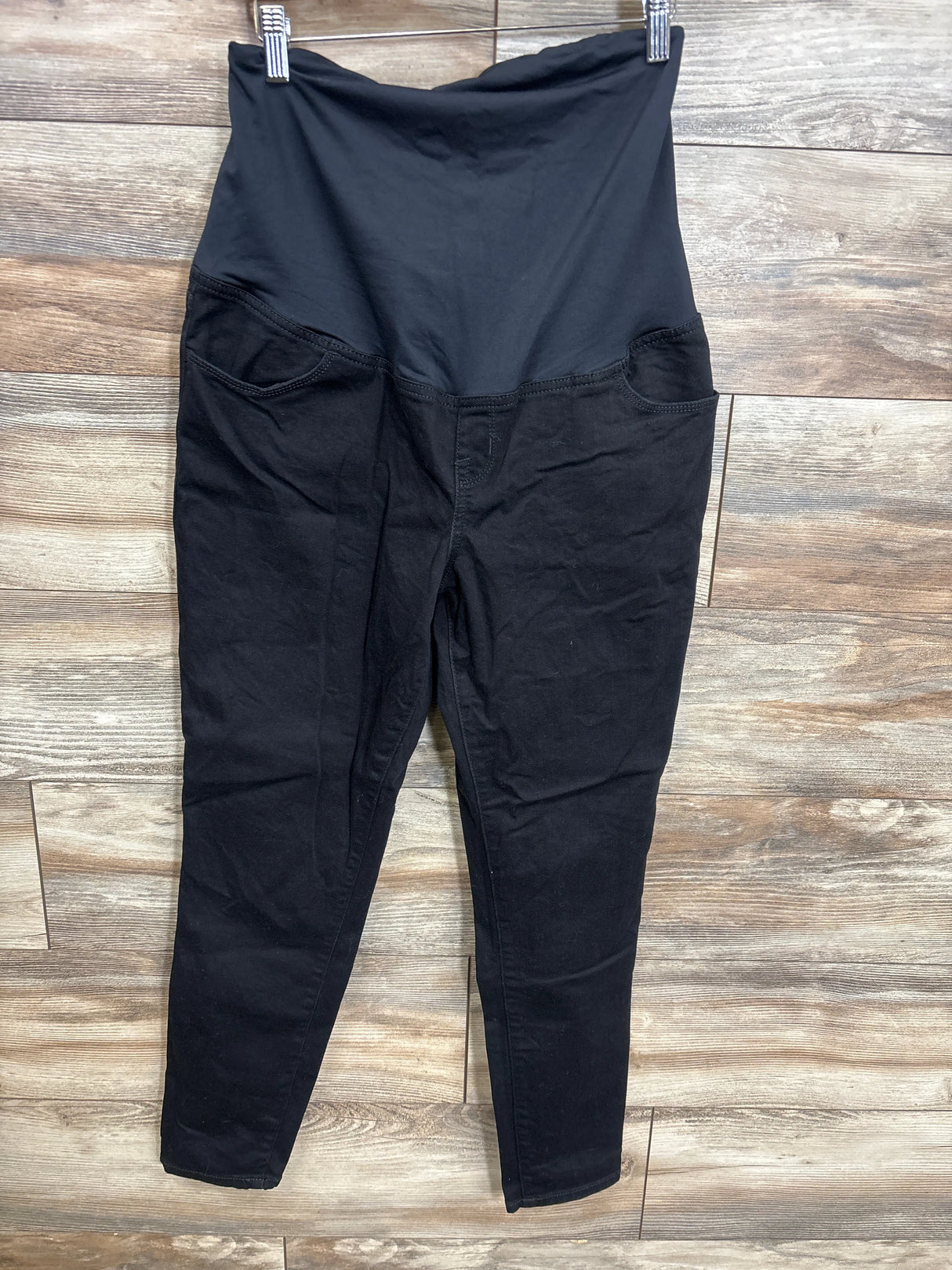 Isabel Maternity Crossover Denim Jeans Black sz Large