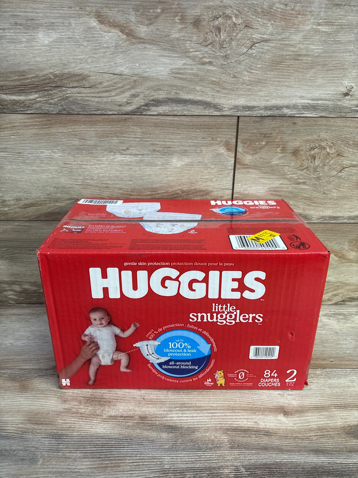 New Box of Huggies Little Snugglers Diapers 84Ct. Size 2