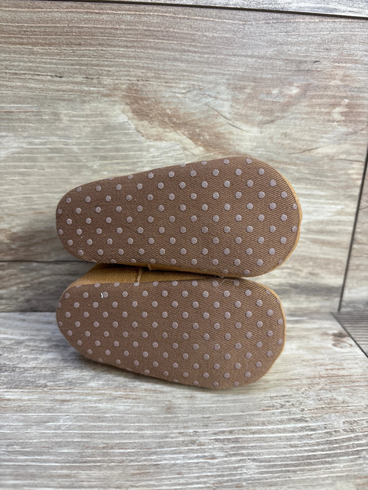 URMAGIC High Top Anti-Slip Soft Sole First Walkers, Tan sz 1c