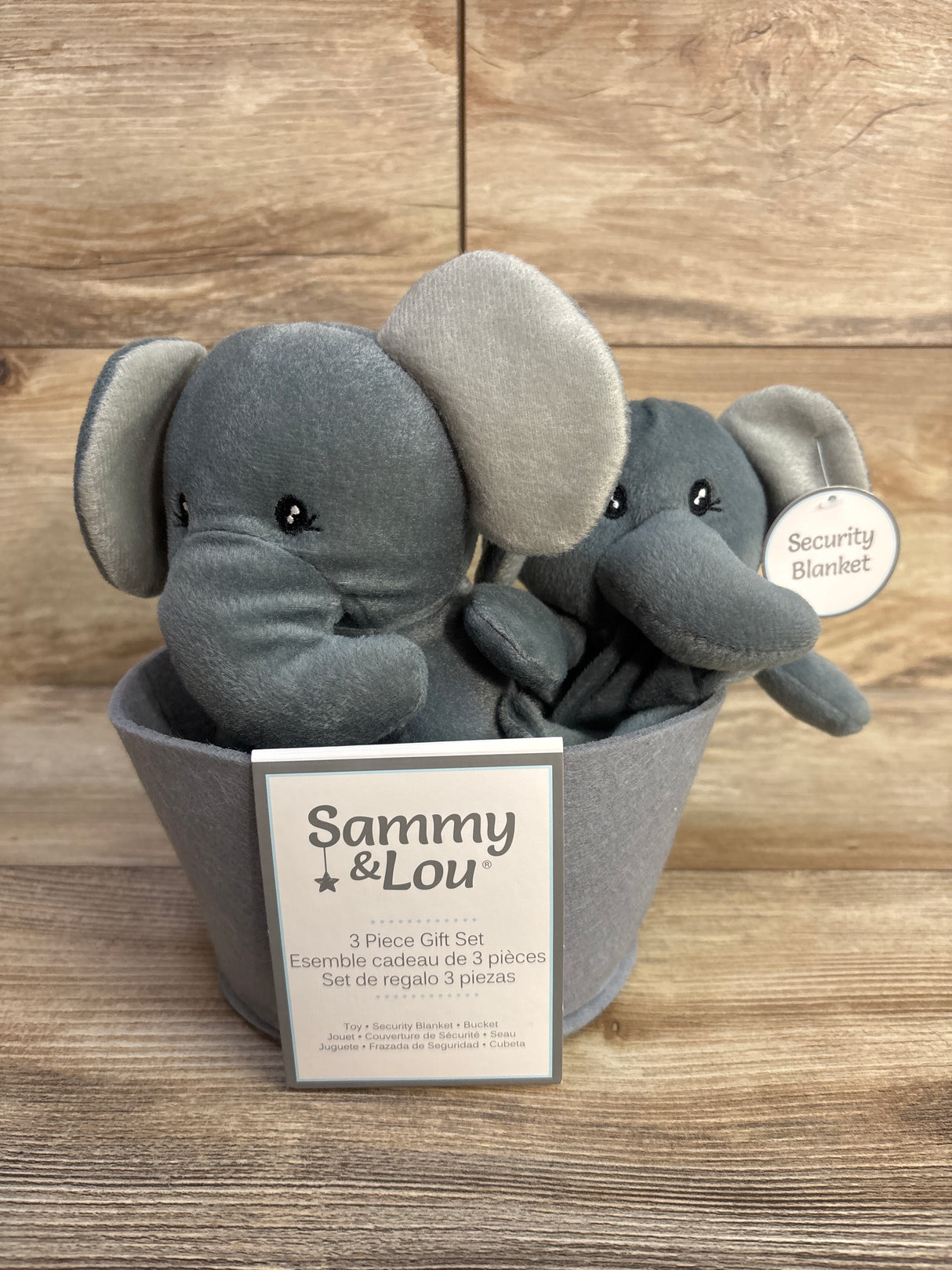 NEW Sammy & Lou 3pc Elephant Gift Set Basket