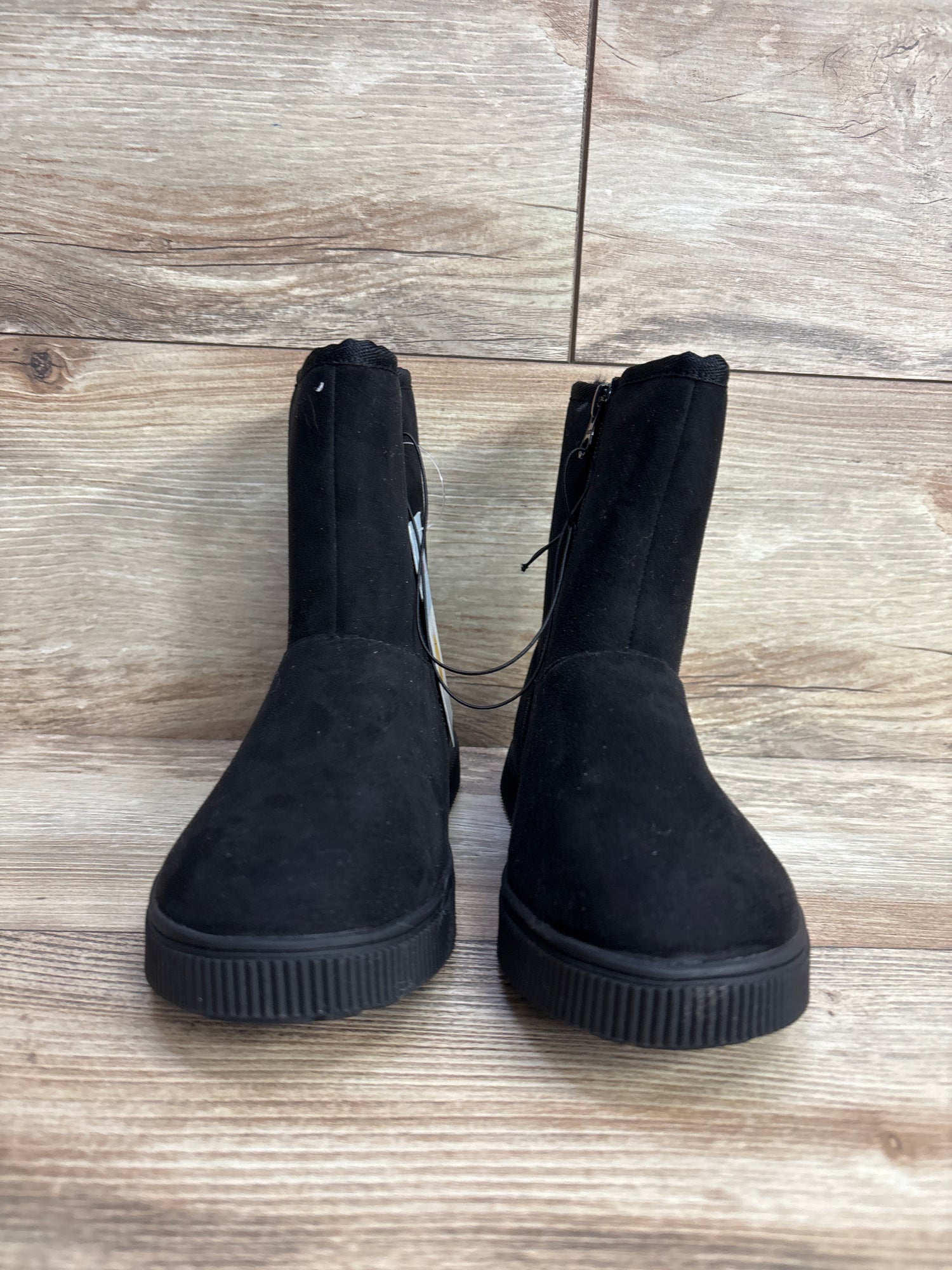 NEW Cat & Jack Holland Shearling Style Boots Black sz 1Y