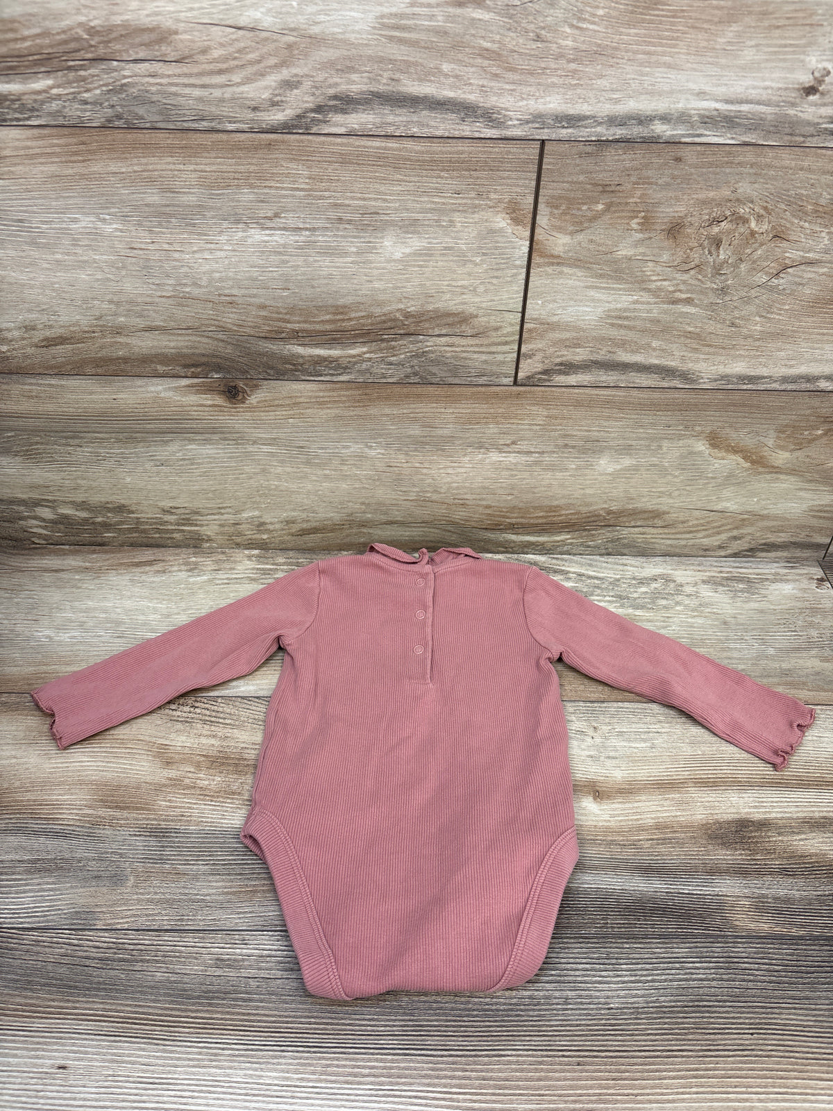 George. Ribbed Collared Long Sleeve Bodysuit Pink sz 9-12m