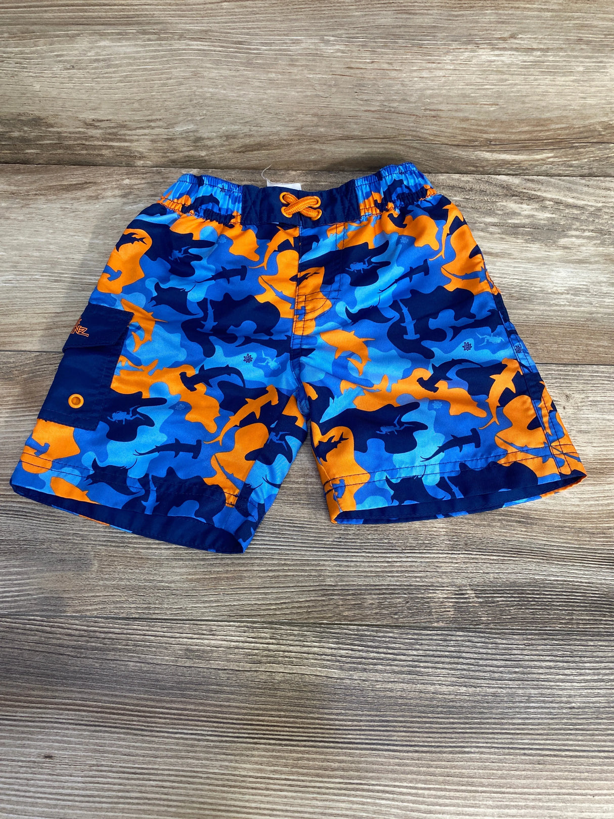 UV Skinz Shark Print Swim Trunks Blue sz 3T - Me n Mommy To Be