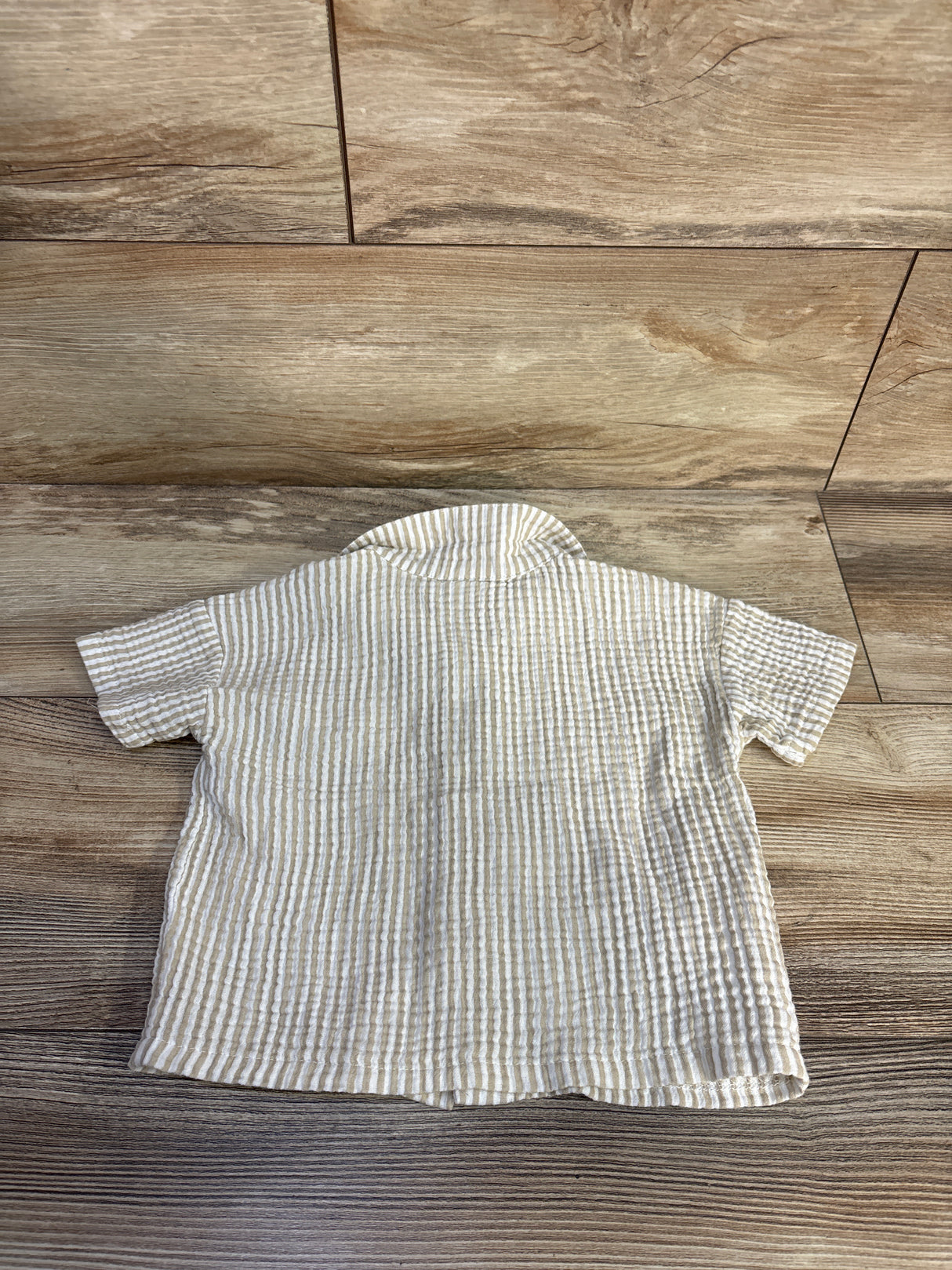 Disney Junior Mickey Mouse Striped Button-Up Shirt Ivory sz 12m