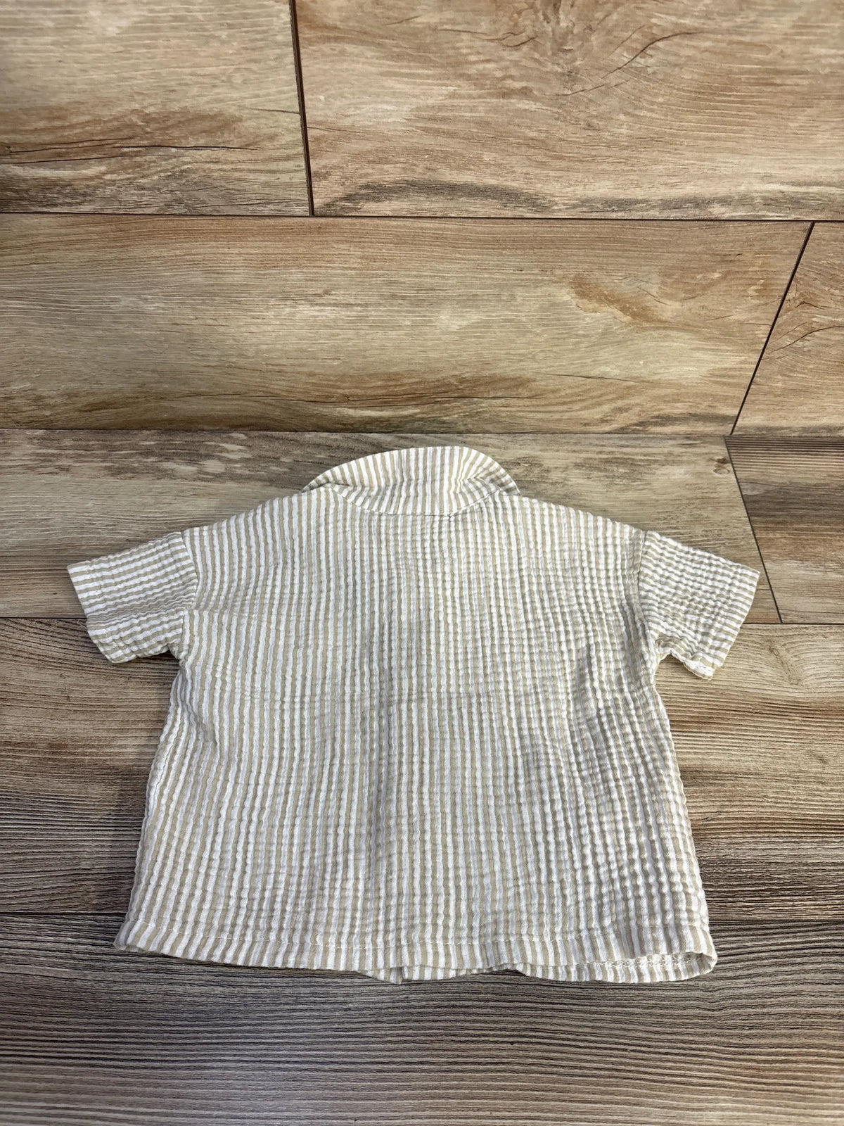 Disney Junior Mickey Mouse Striped Button-Up Shirt Ivory sz 12m