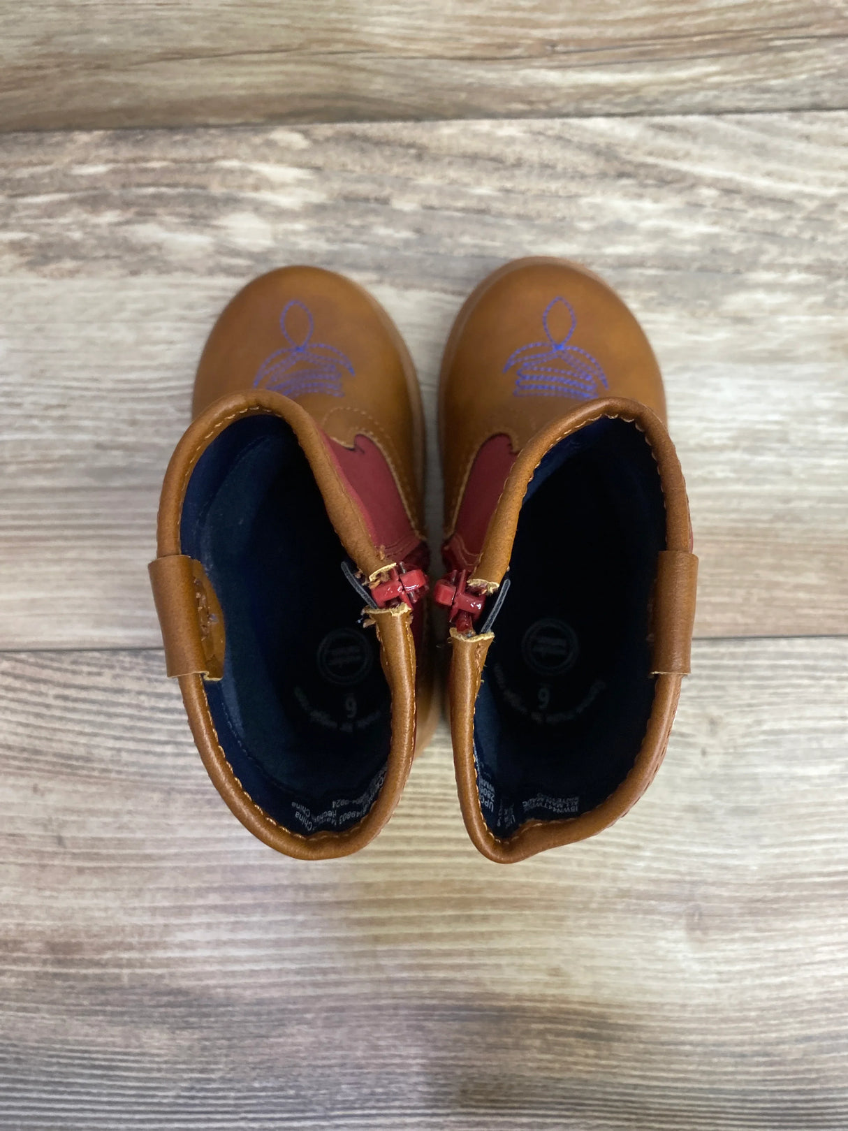 Wonder Nation Western Cowboy Boots Brown sz 6c