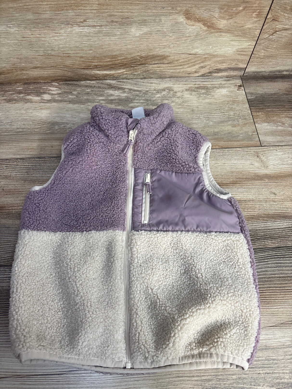 H&M Teddy Fleece Vest Purple sz 3T