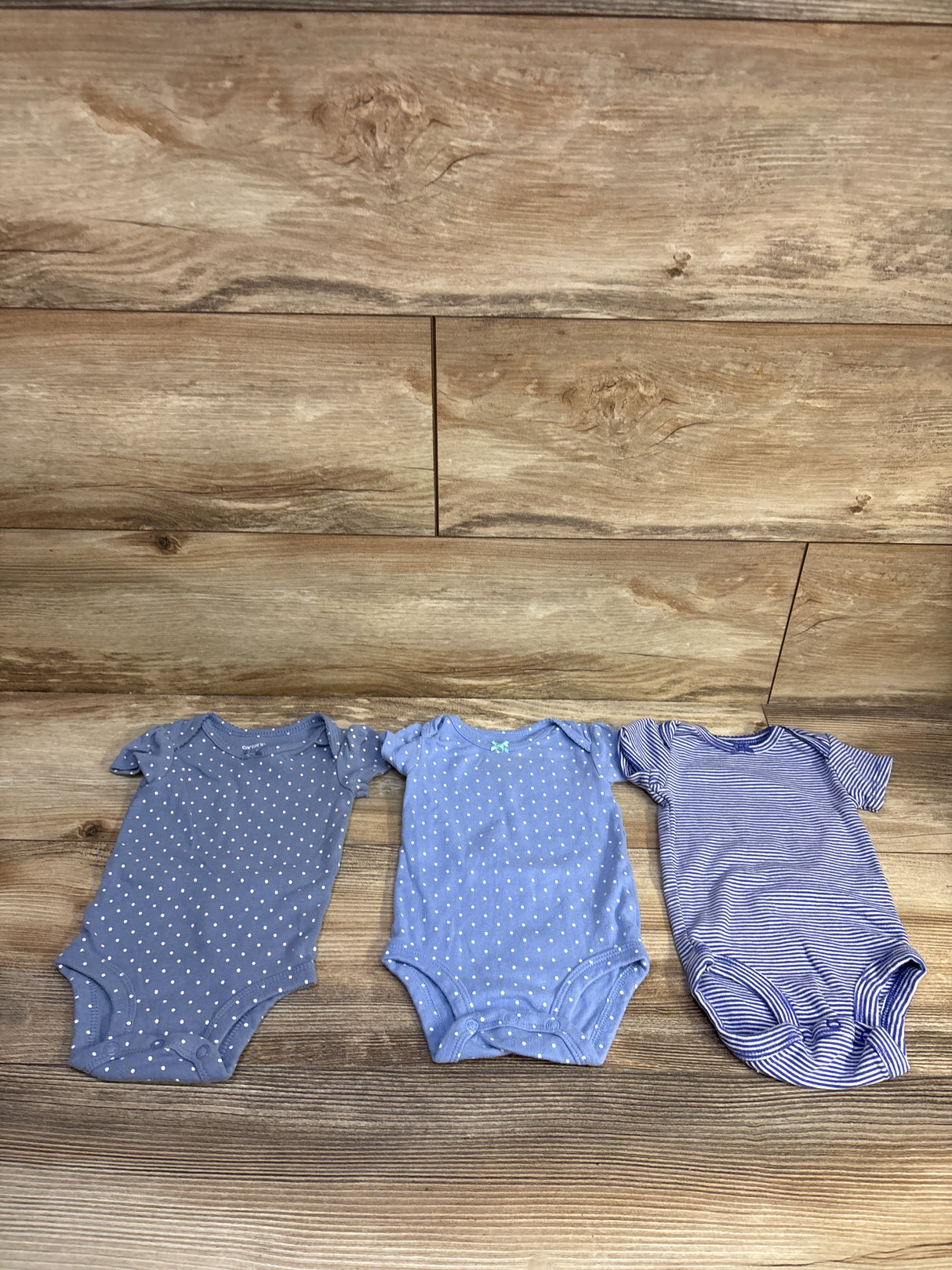 Carter's 3pk Bodysuit Set Blue sz 3m