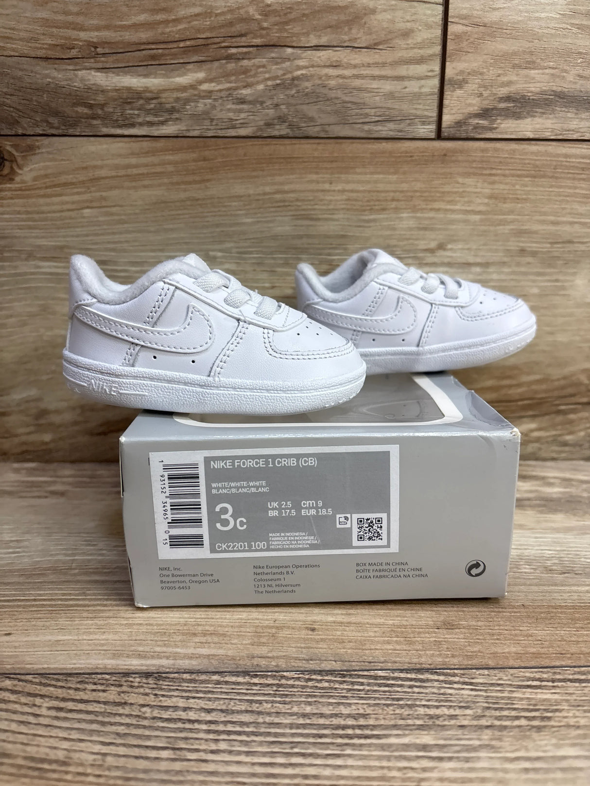 Nike Force 1 Crib White sz 3c