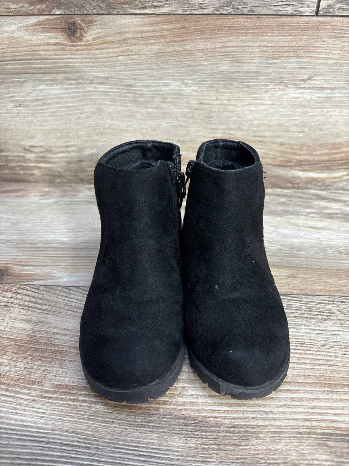 Fabkids Velvet Ankle Boots, Black sz 8c