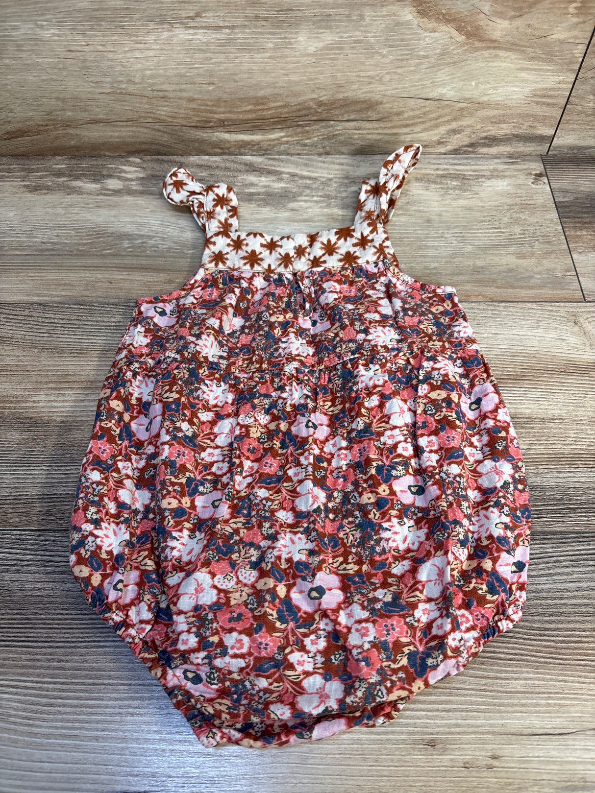 Cat & Jack Floral Bubble Romper Berry sz 18m