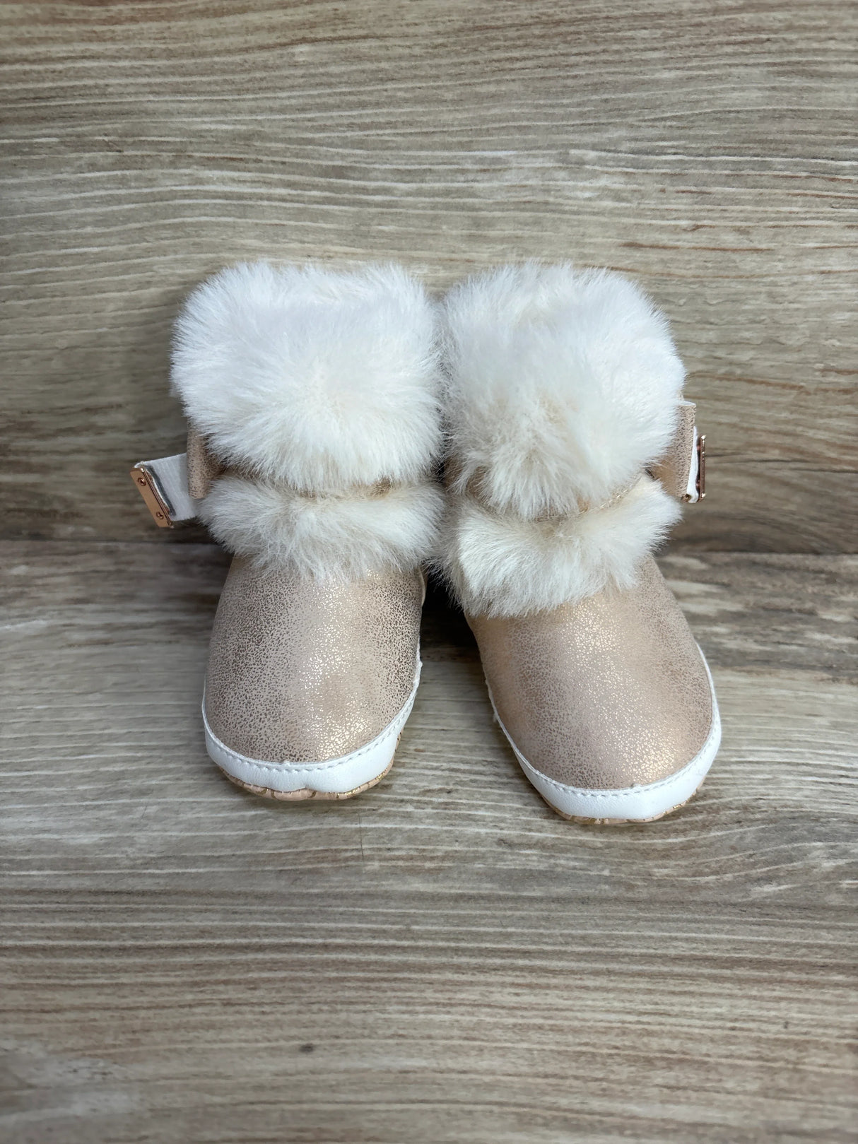 NEW Nine West Kids Baby Misy Rose Gold Soft Sole Boots sz 1c