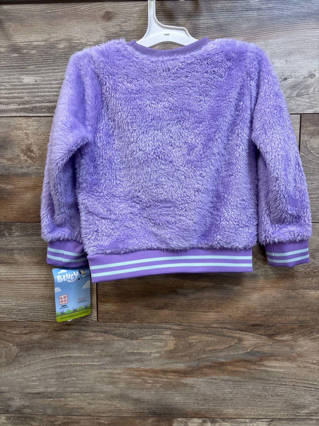 NEW Bluey Plush Sweatshirt Purple sz 3T