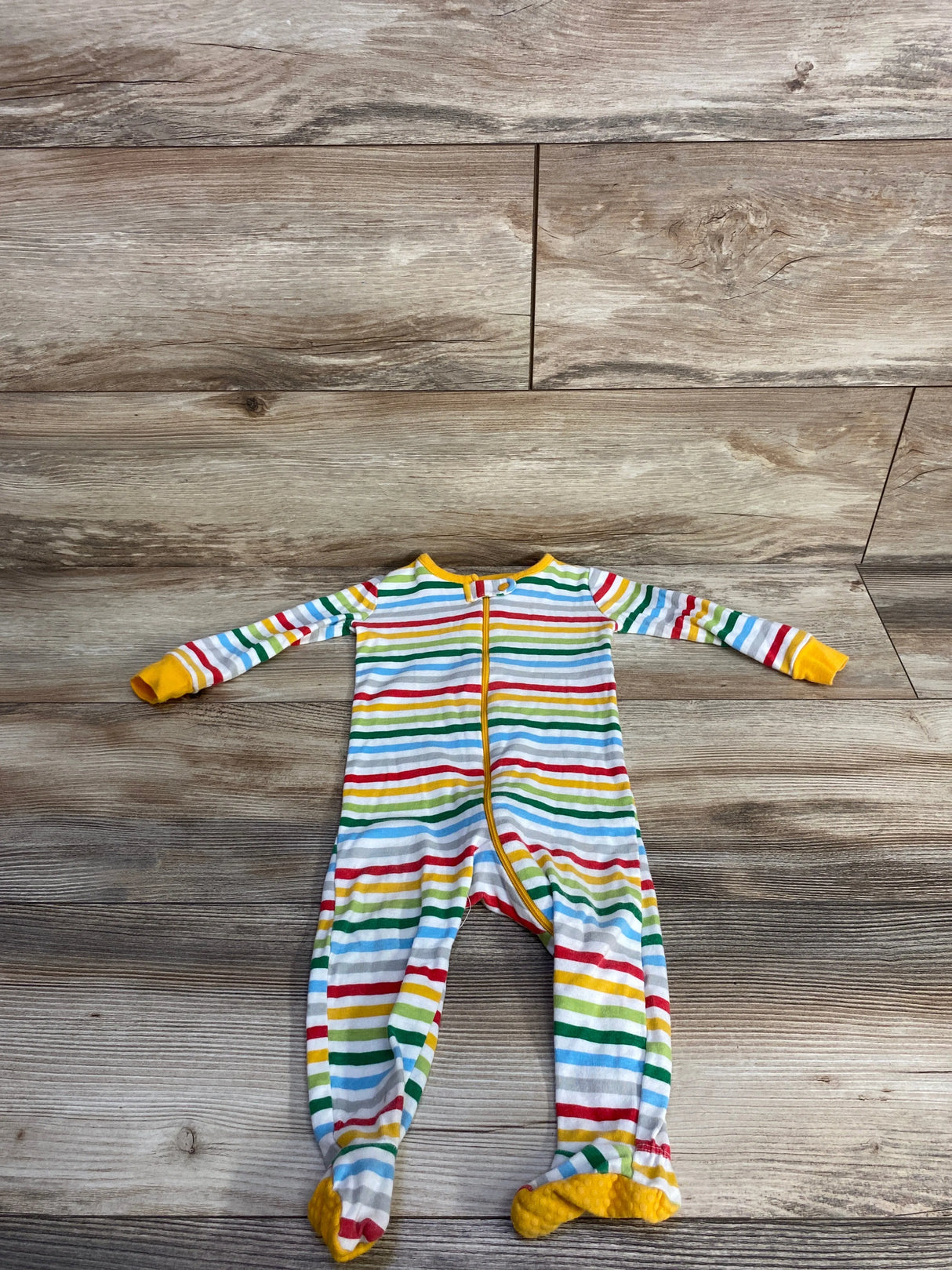 Children's Place Striped Sleeper White sz 6-9m