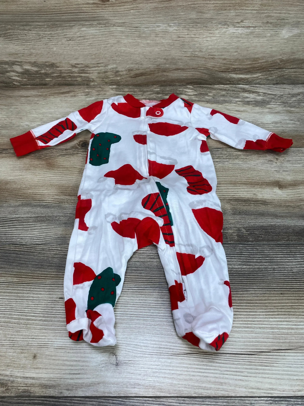 Carter's Christmas Stockings Sleeper White sz 3m - Me n Mommy To Be