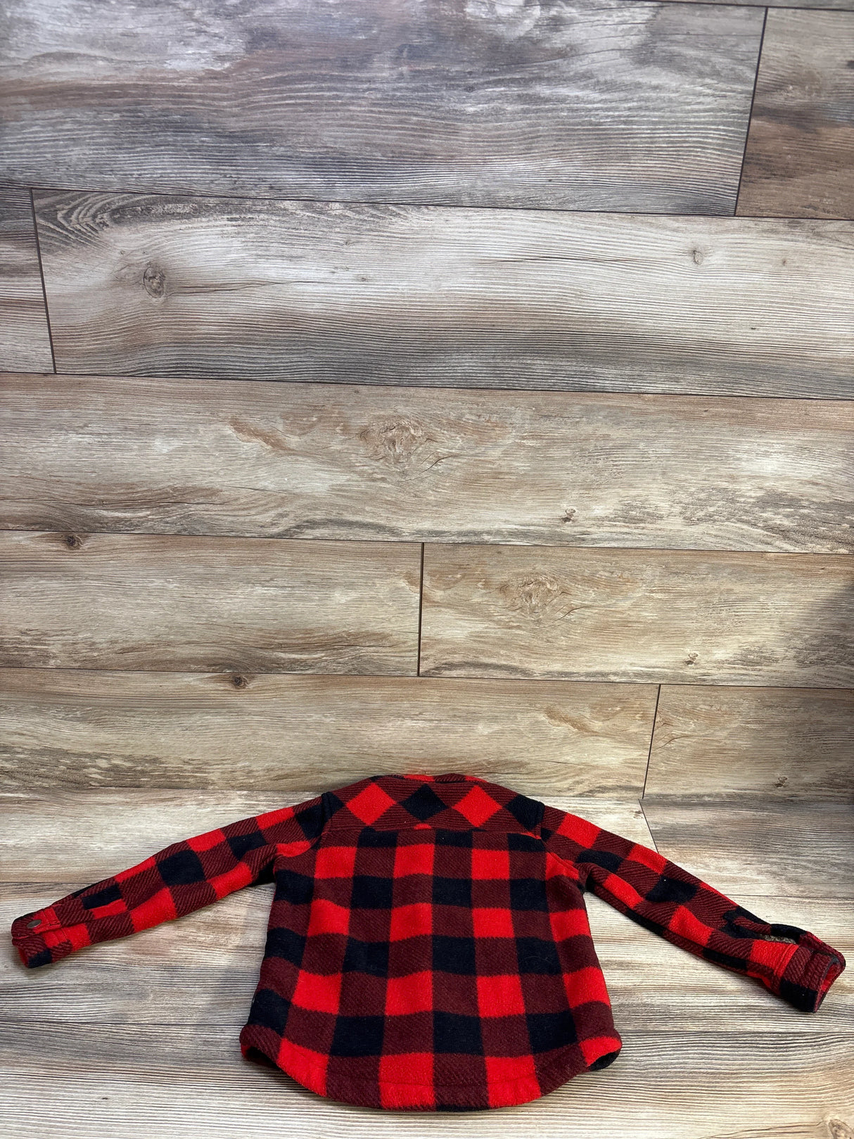 Eddie Bauer Buffalo Plaid Fleece Shacket Red sz 4/5T