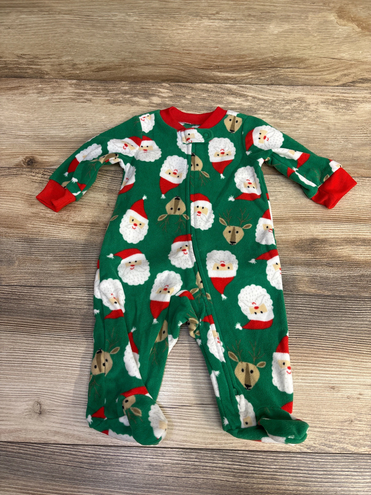 Carter's Santa Blanket Sleeper Green sz 3m