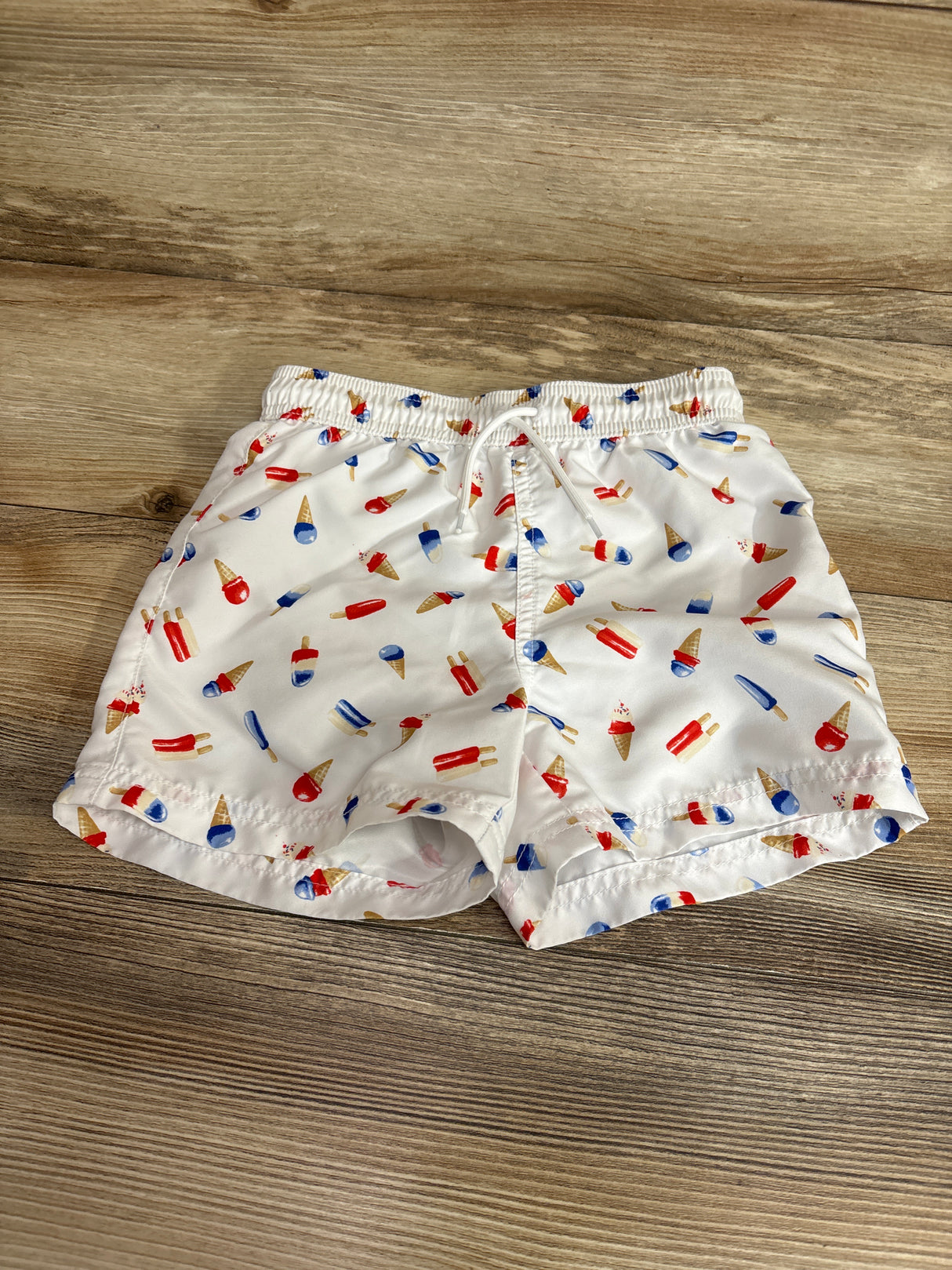 Janie & Jack Popsicle Swim Trunks White sz 5T
