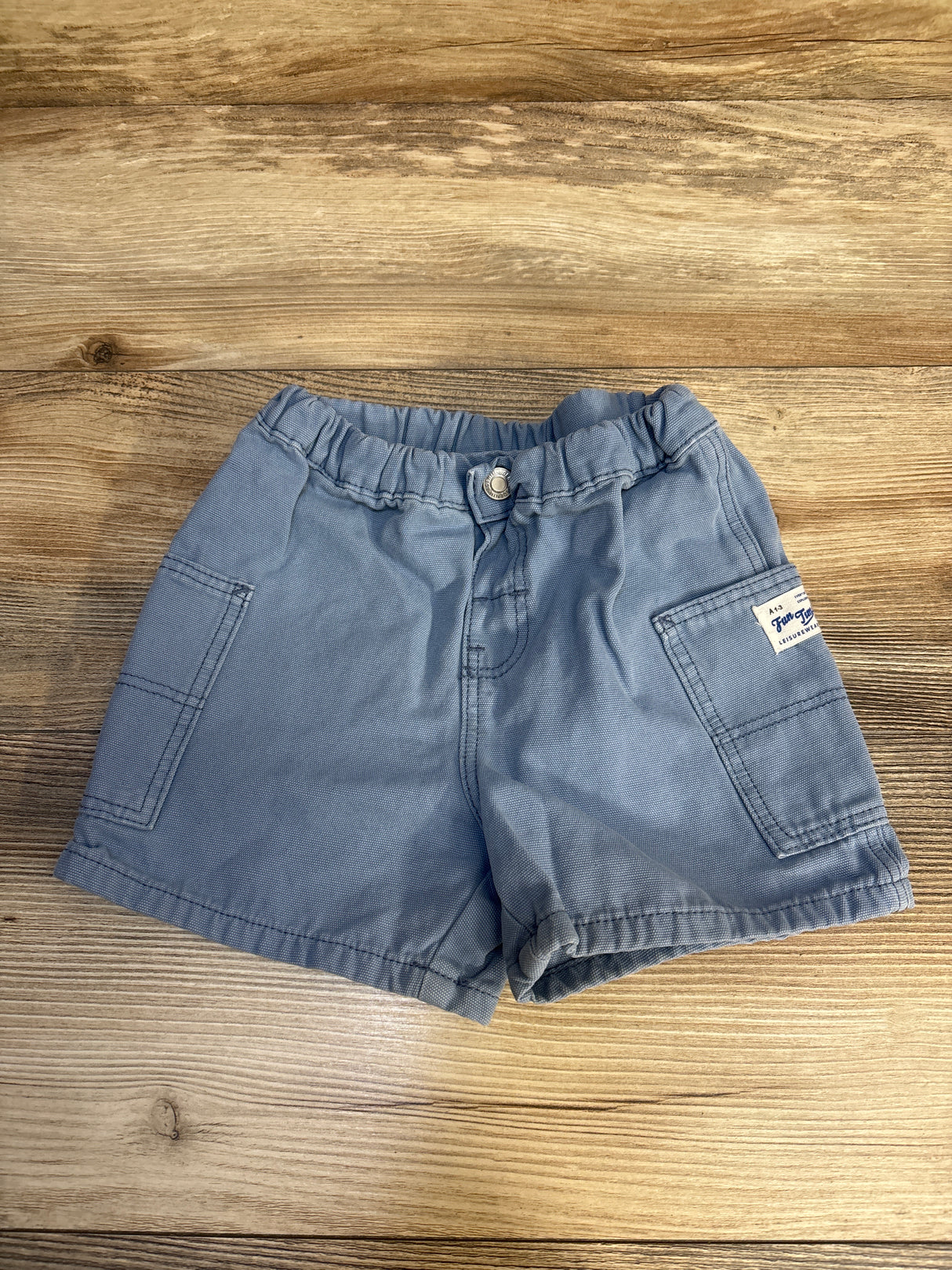 H&M Cotton Canvas Shorts In Dusty Blue sz 2T