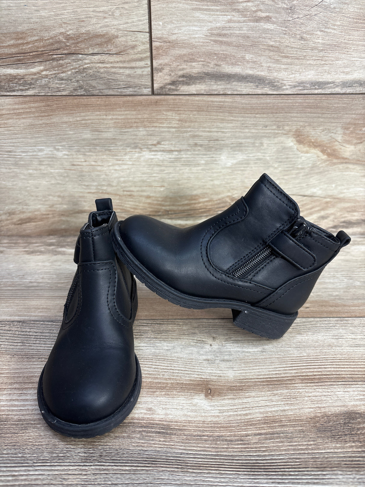 Wonder Nation Fashion Ankle Boots Black sz 9c