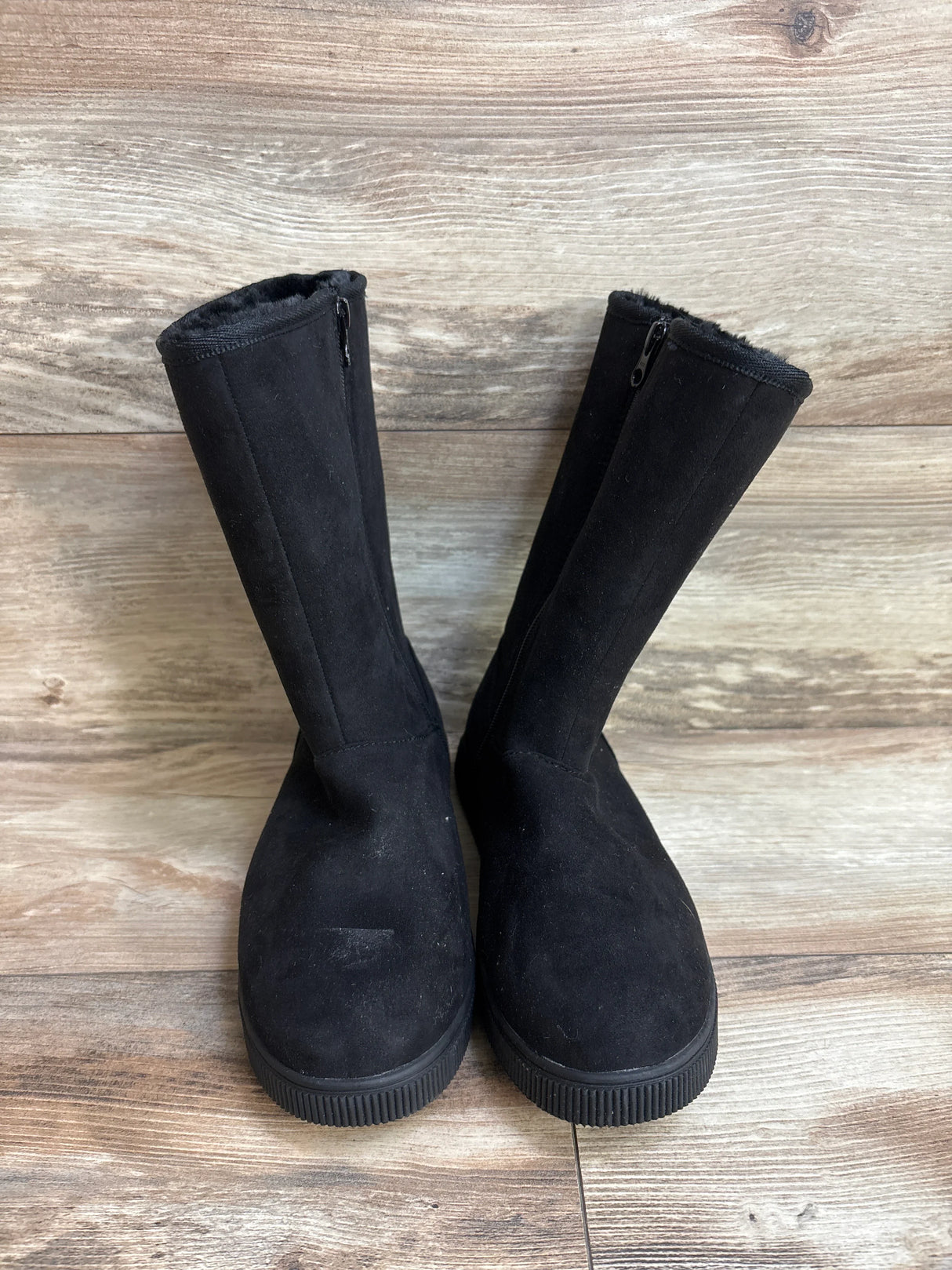 Cat & Jack Natalia Tall Shearling Style Boots Black sz 5Y