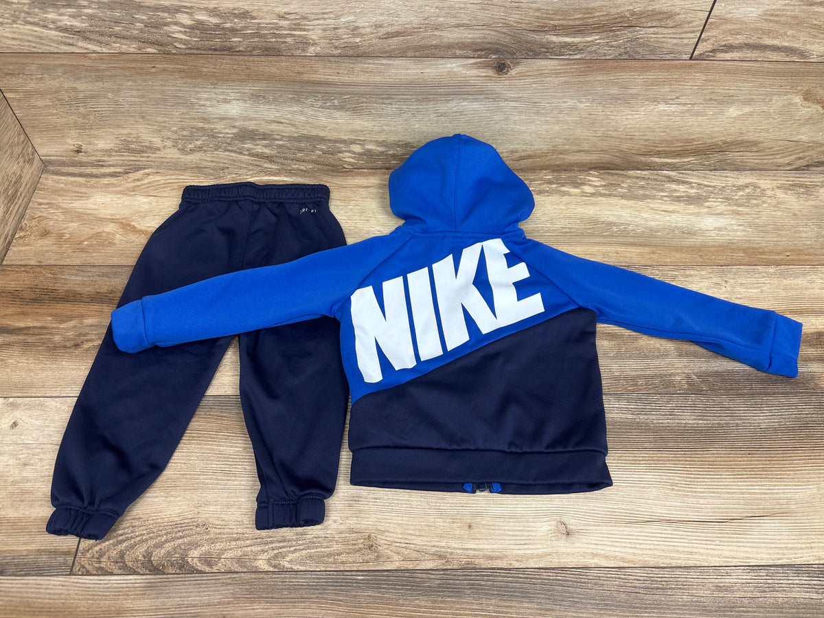 Nike 2pc Dri-Fit Hooded Tracksuit Set Blue sz 24m