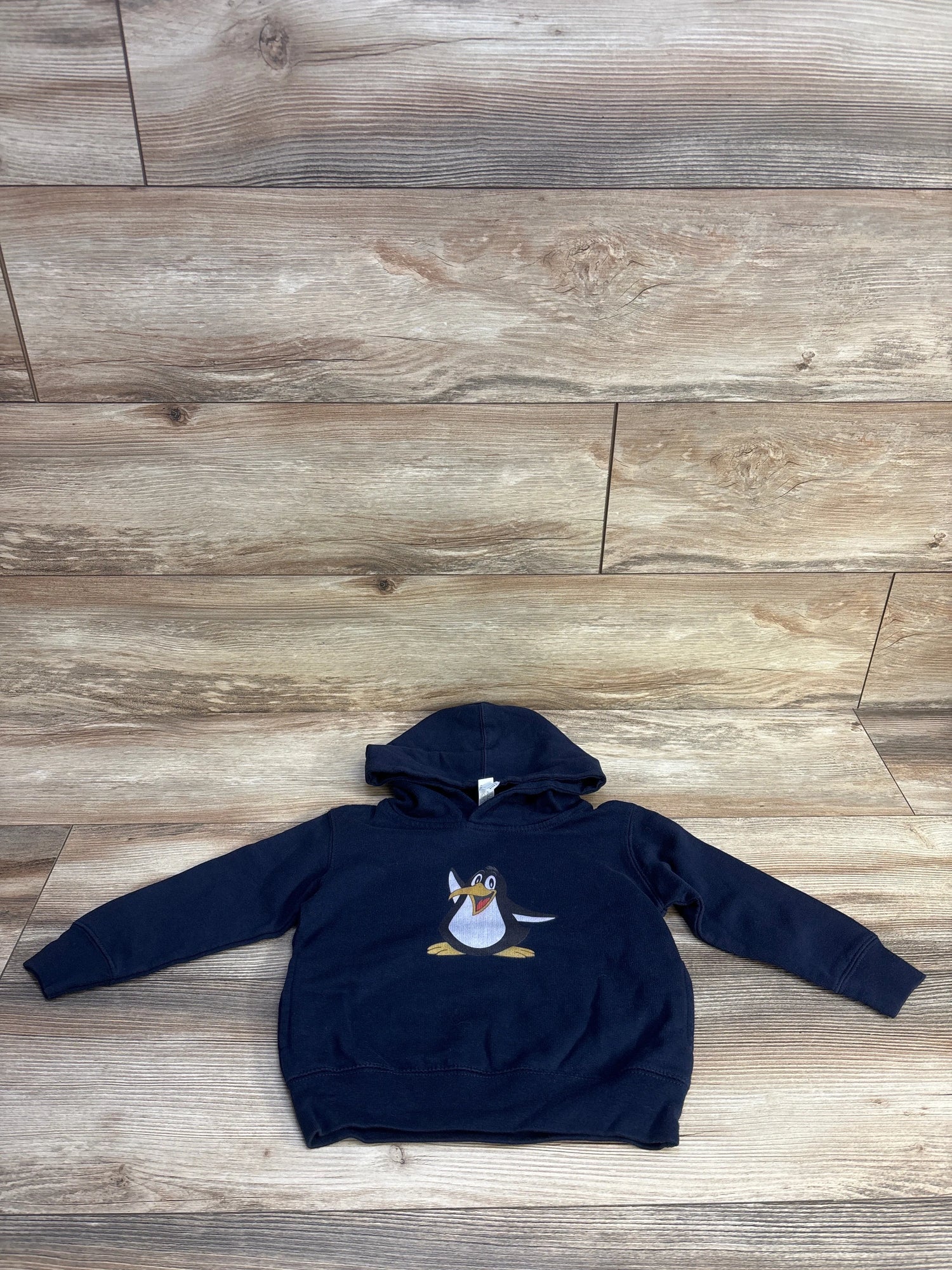Rabbit Skins Penguin Pullover Hoodie Navy sz 2T - Me n Mommy To Be