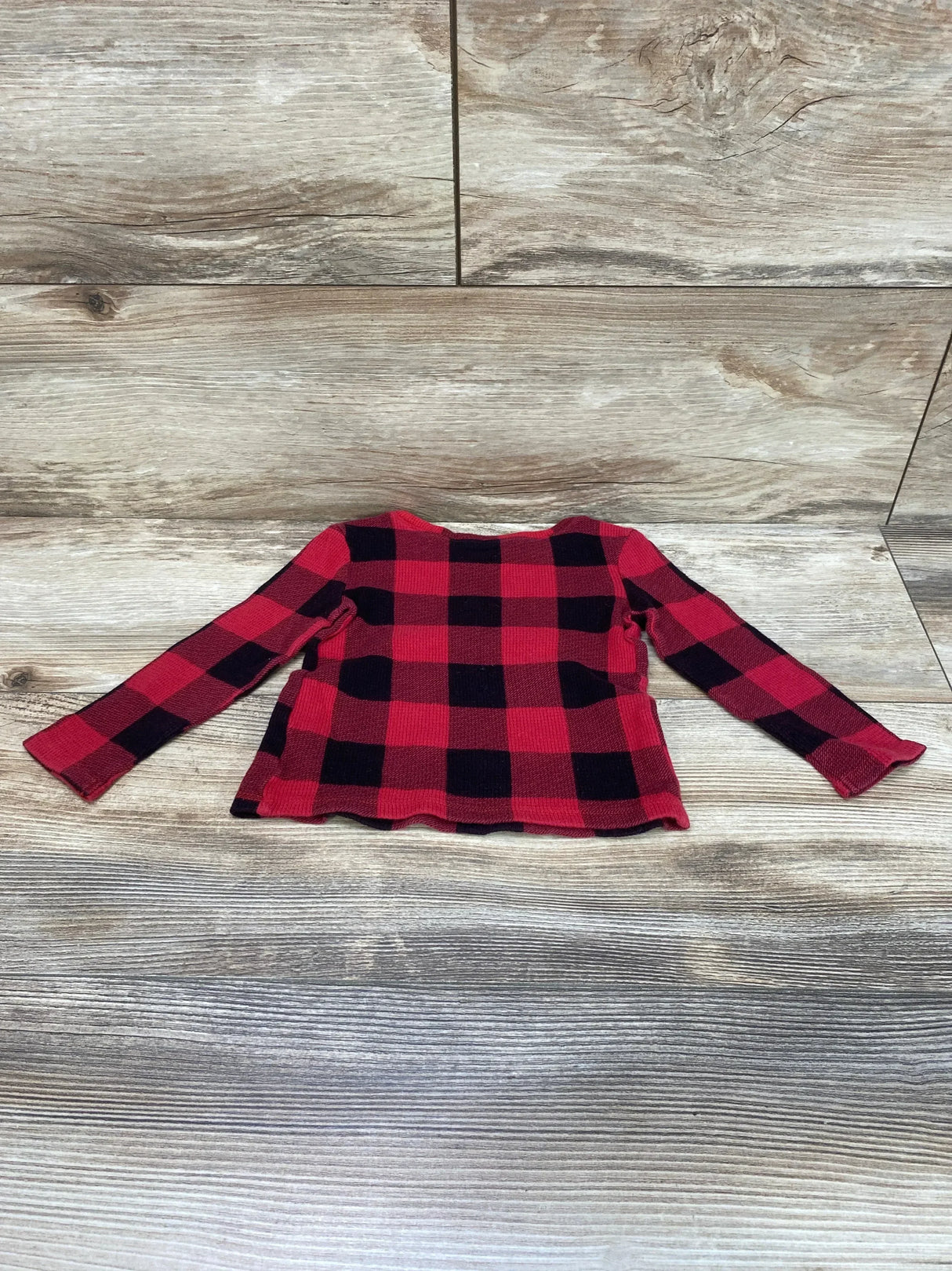 Old Navy Buffalo Check Thermal Shirt Red sz 18-24m - Me n Mommy To Be