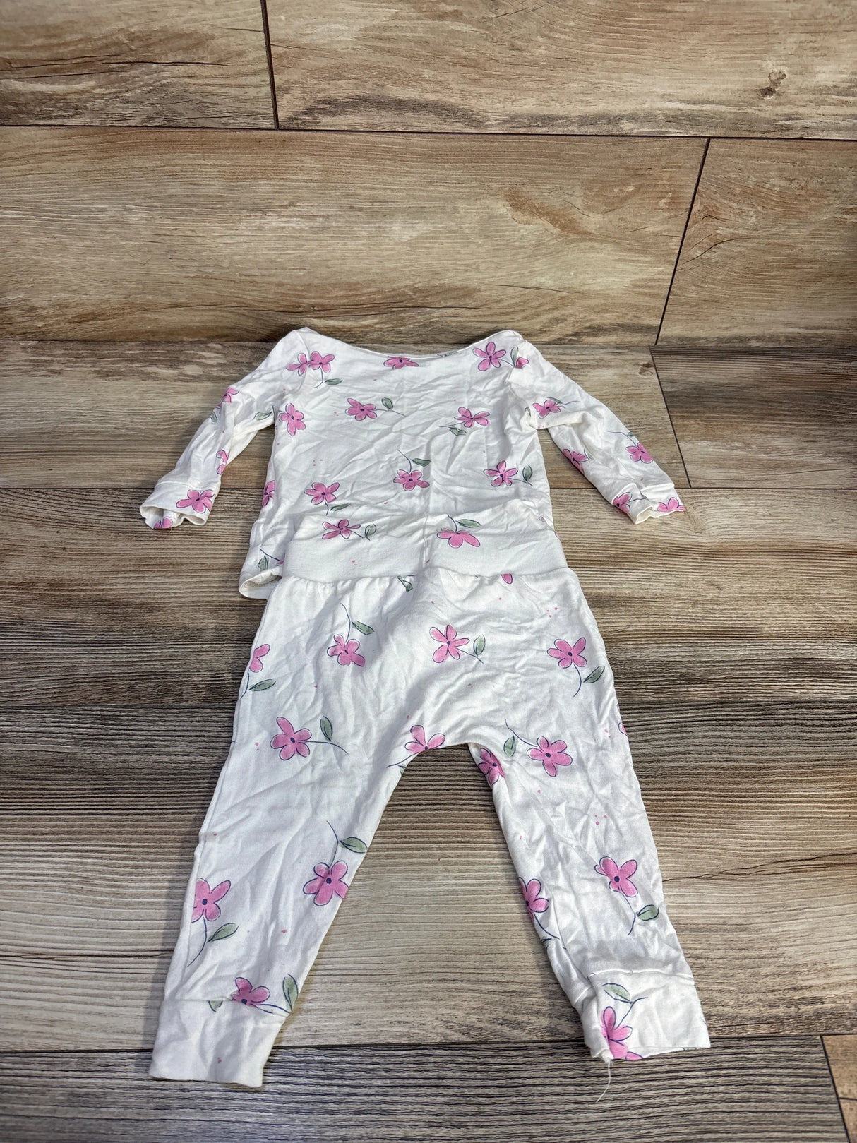 Just One You ComfySoft 2pc Pajama Set White sz 9m