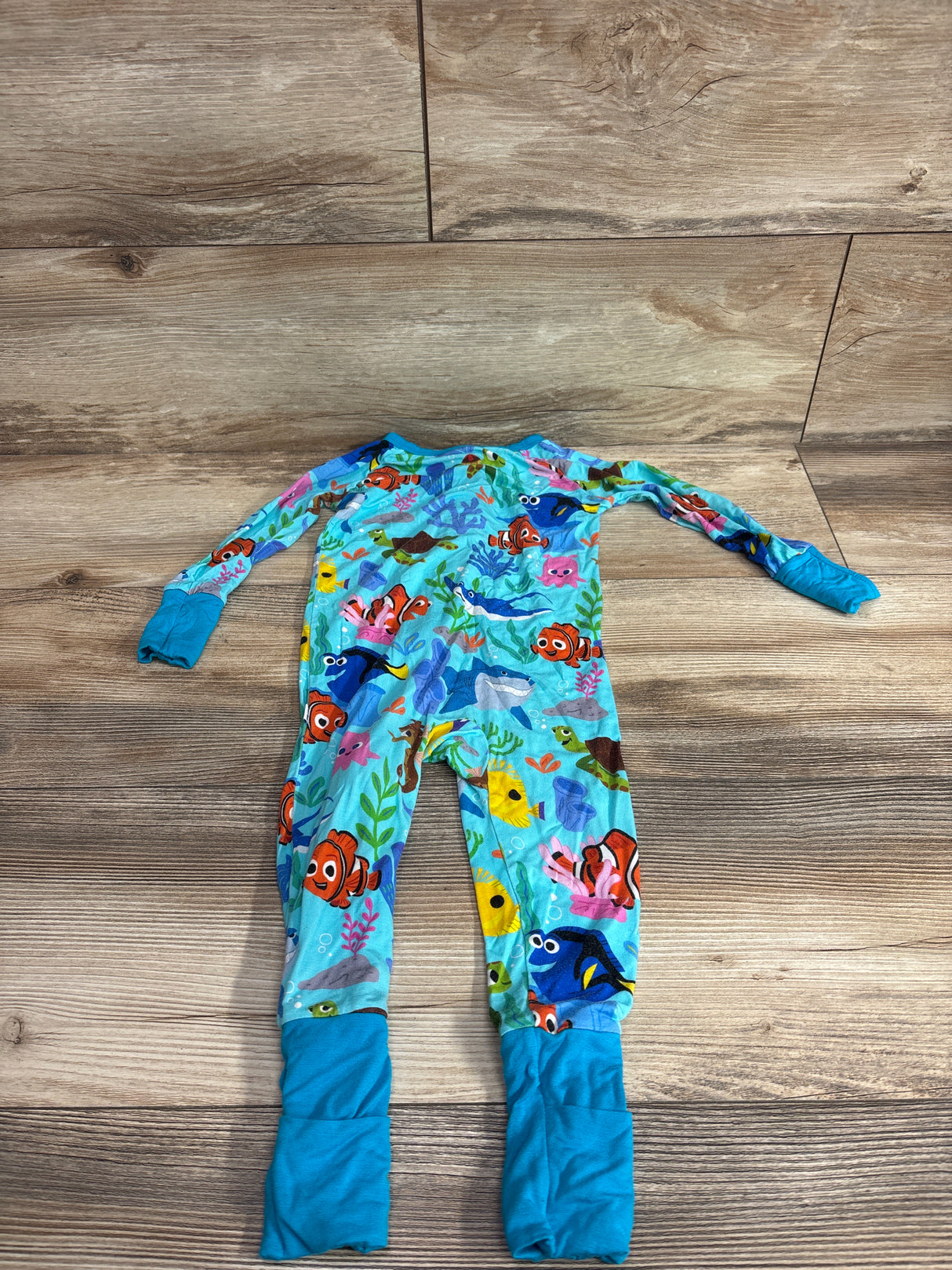 Little Sleepies x Disney Nemo's Reef Zippy Aqua sz 6-12m