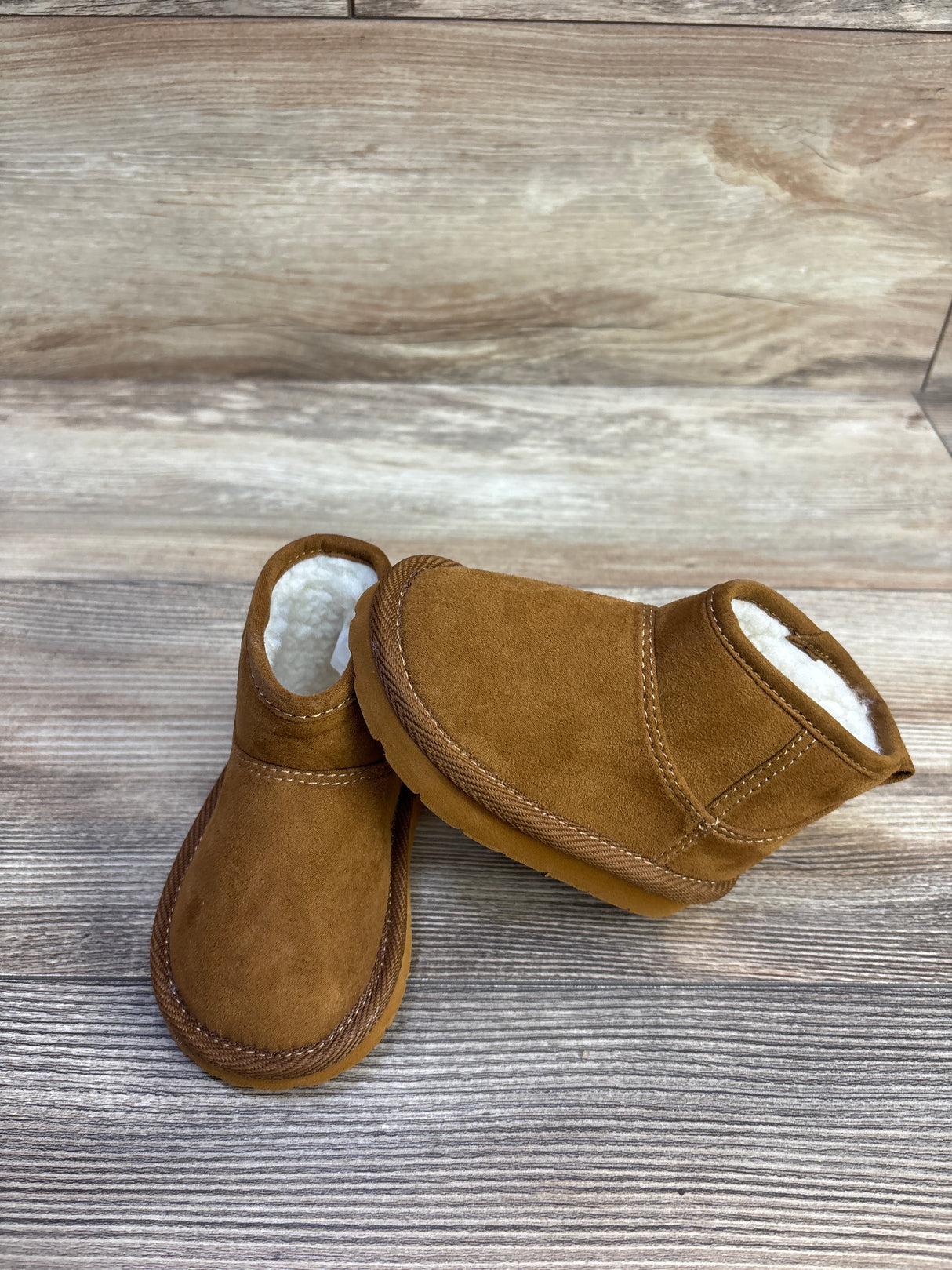 Baby Gap Vegan Suede Shepra-Lined Boots Brown sz 5c