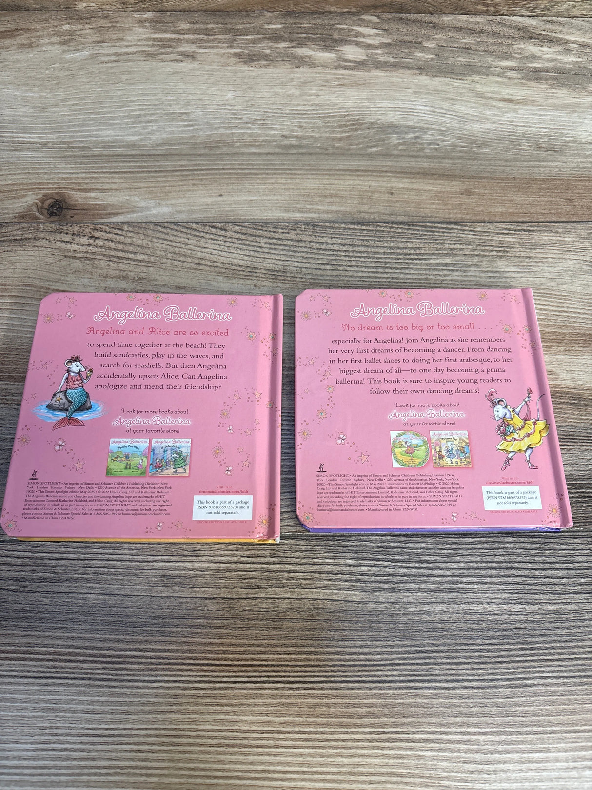 Angelina Ballerina Big Dreams & By The Sea Board Books 2pk