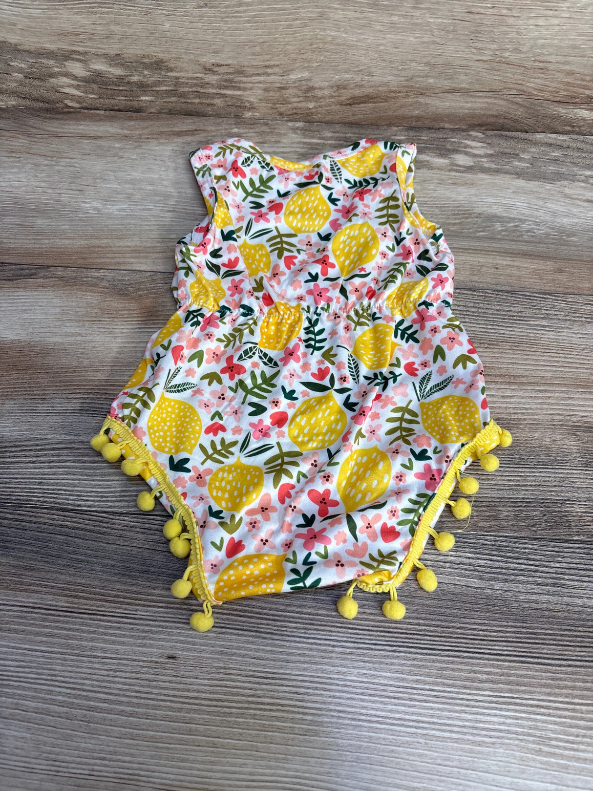 Lemon Print Tank Romper White sz 6-9m - Me n Mommy To Be