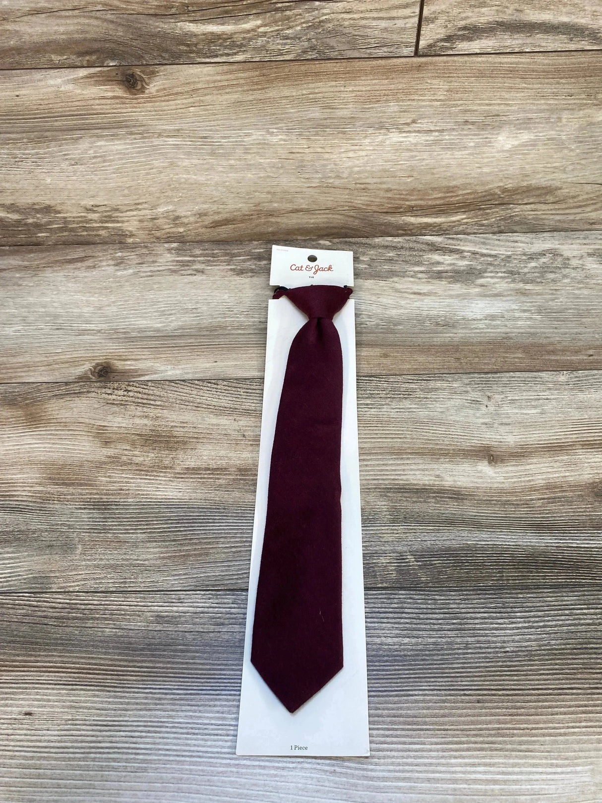 NEW Cat & Jack Necktie Zip Adjustable Necktie Wine M/L - Me n Mommy To Be