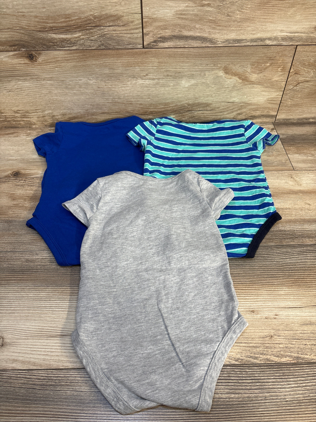 Puma 3pk Logo Striped Bodysuit Set Blue sz 18m