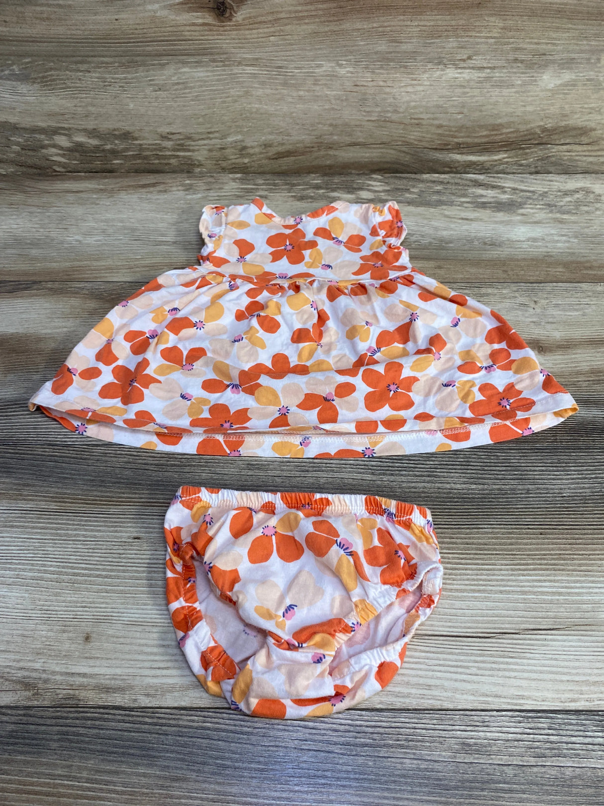 Carter's 2pc Floral Dress & Bloomers White sz 6m - Me n Mommy To Be